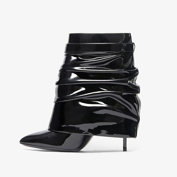 THESHY Women's Fold Over Stiletto Ankle Boots (size 10.5) - Picture 5 of 5